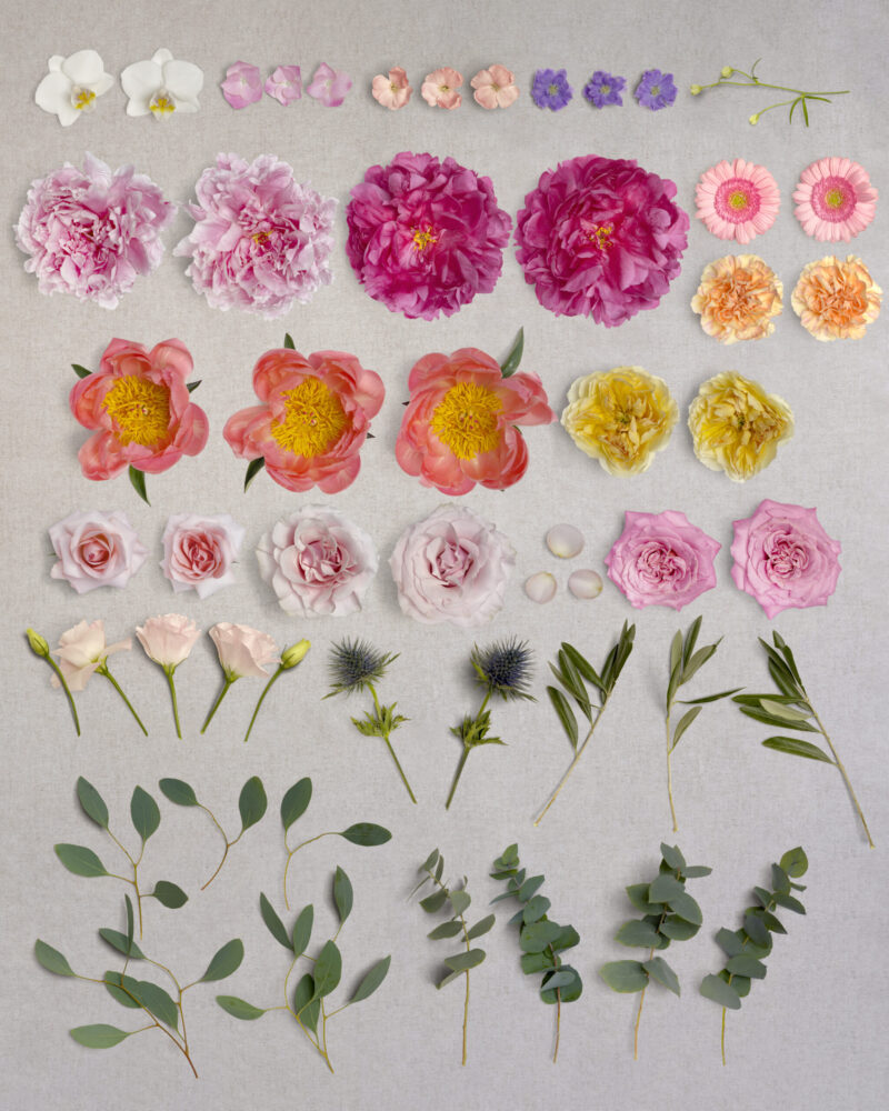 Blumen als Add-On für das Papeterie-Mockup